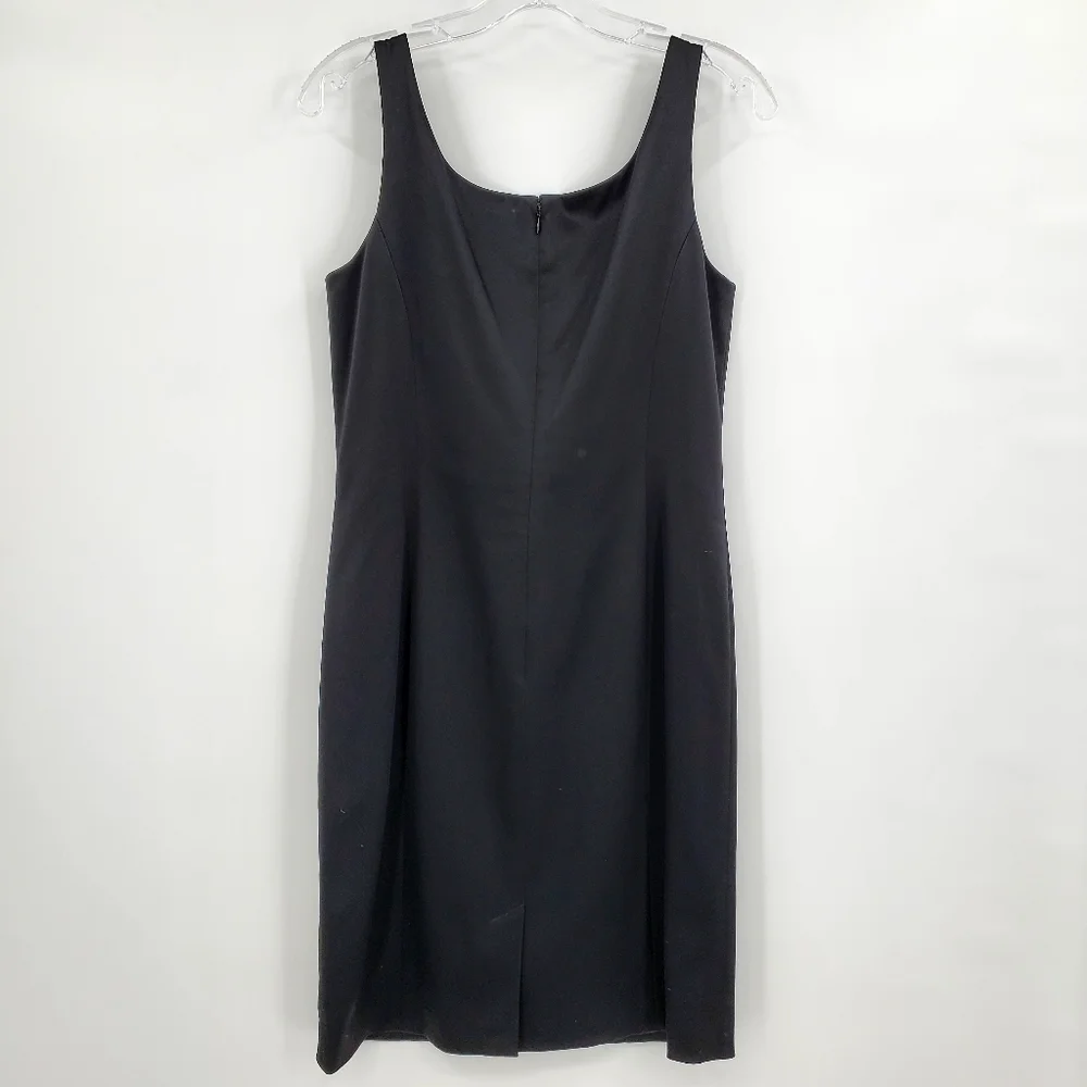 Ann Taylor Loft Black Satin Sheath Dress - Picture 3 of 9